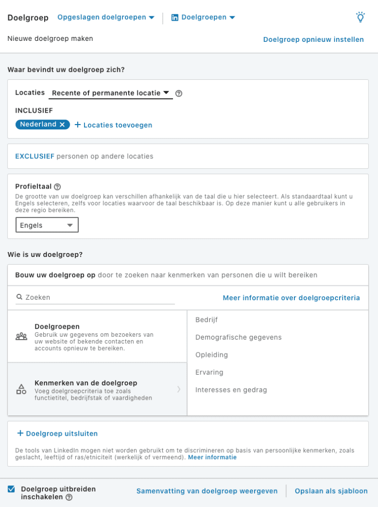 De Doelgroep Targeten